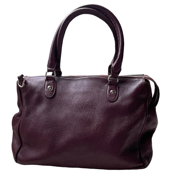 Roots Handbags - Roots Canada Burgundy Leather Shoulder Bag Purse